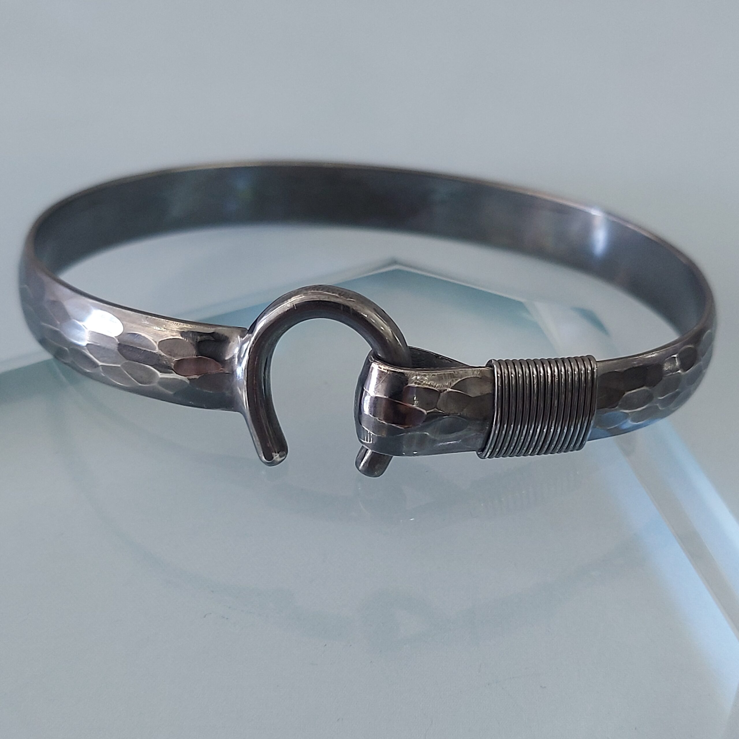 8mm Sterling Silver Hook Bracelet