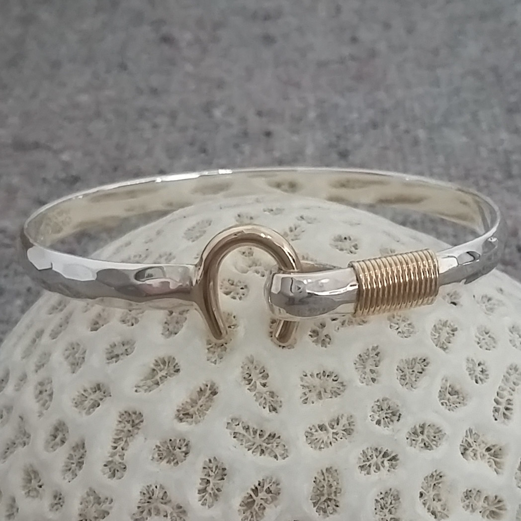 5mm Silver/Gold Hook Bracelet  St. John Bracelet Company - Hook Bracelets