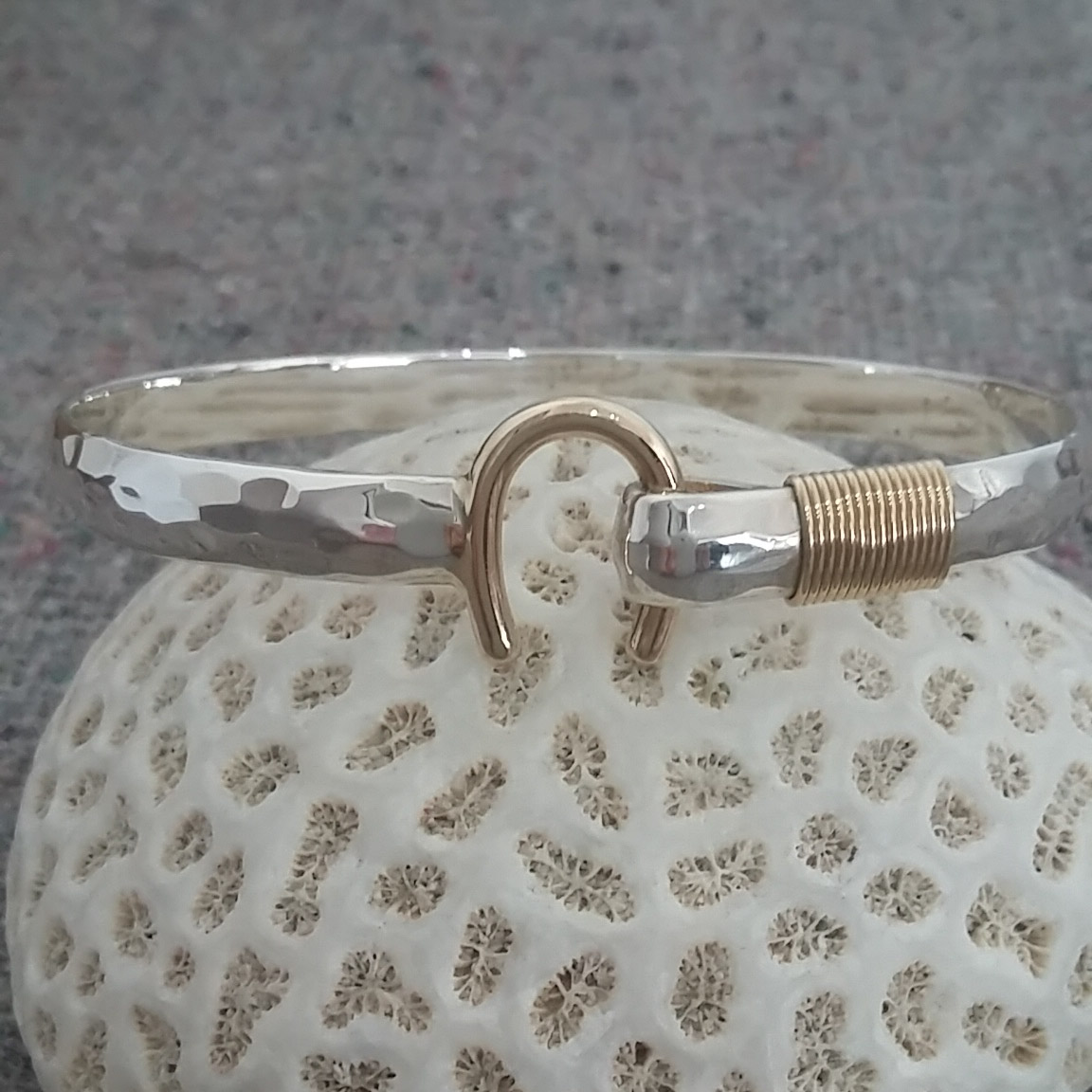 6mm Silver/Gold Hook Bracelet  St. John Bracelet Company - Hook Bracelets